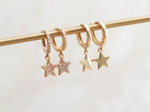 Star Huggie Earrings