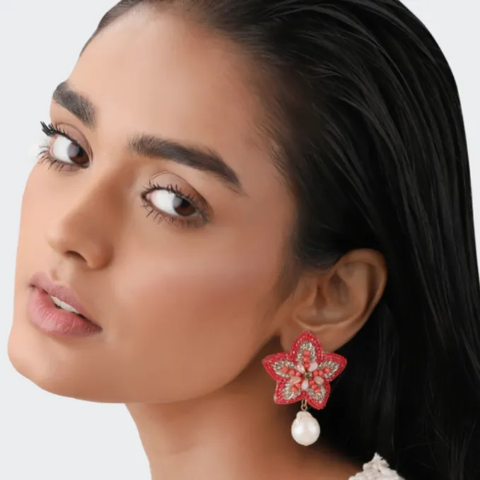Starfish Pearl Earrings