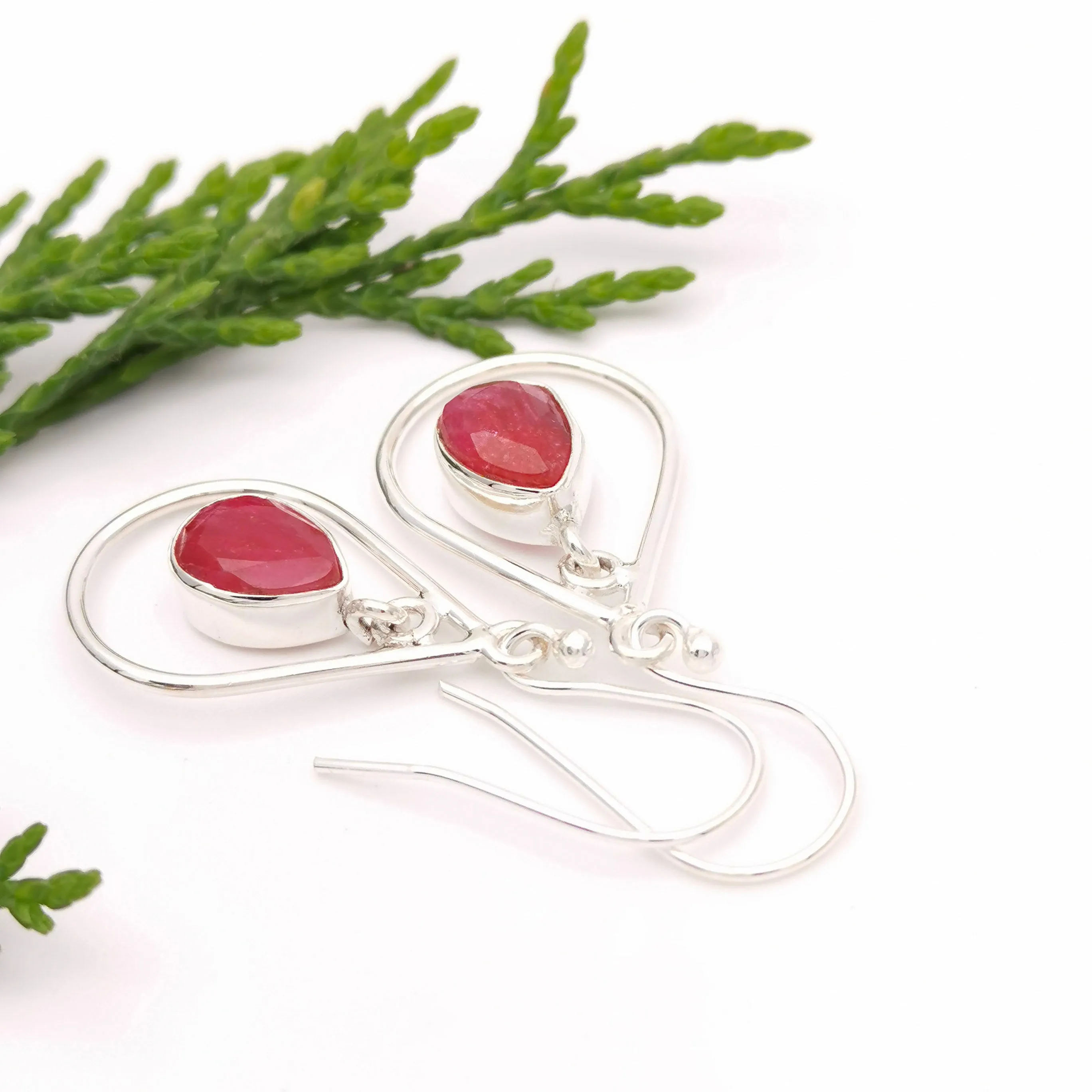 Statement Ruby Earrings Birthstone Jewellery