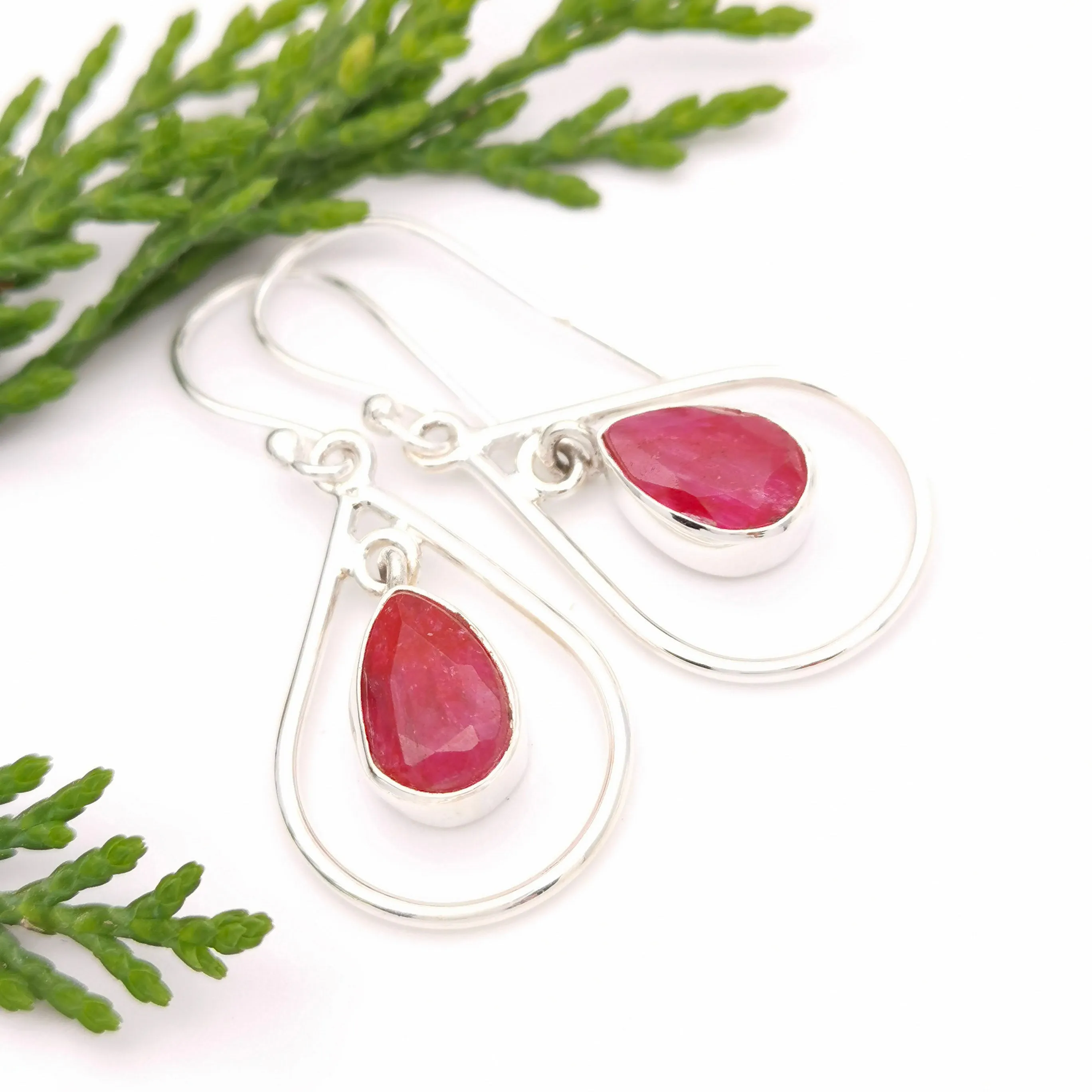 Statement Ruby Earrings Birthstone Jewellery