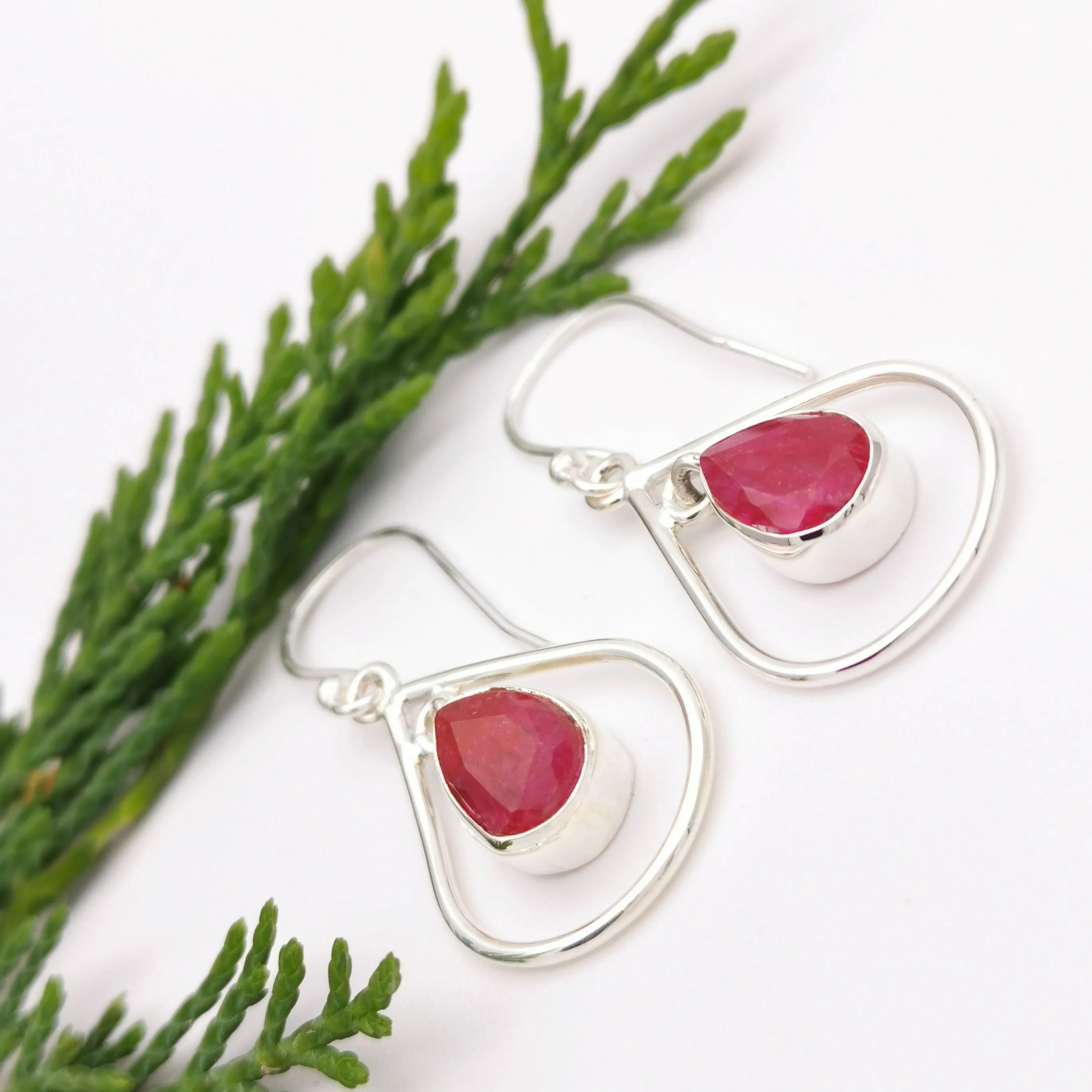 Statement Ruby Earrings Birthstone Jewellery