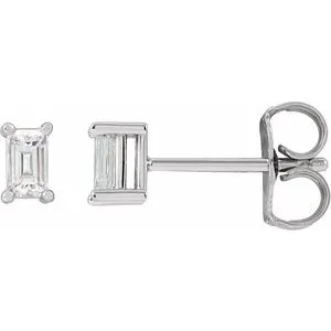 Sterling Silver 1/8 CTW Natural Diamond Stud Earrings