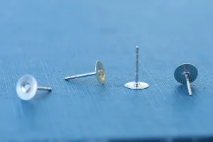Sterling Silver 8mm Pad Post Earrings