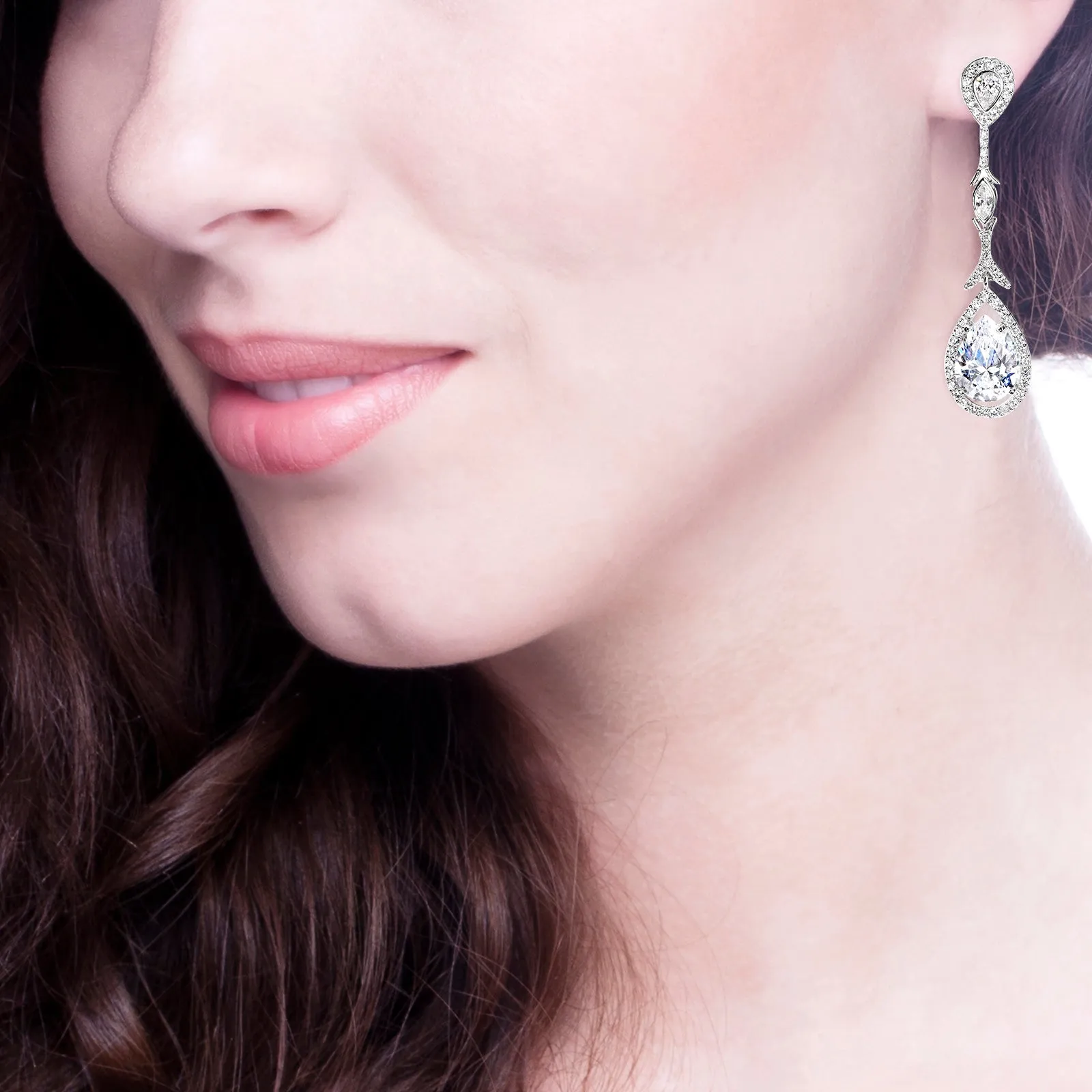 Sterling Silver Couture Teardrops with Pear Shaped Post