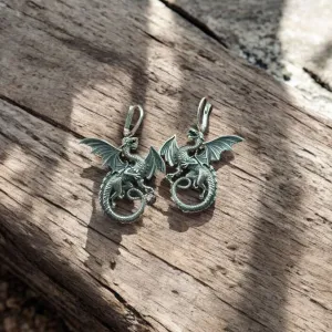 Sterling Silver Dragon Earrings