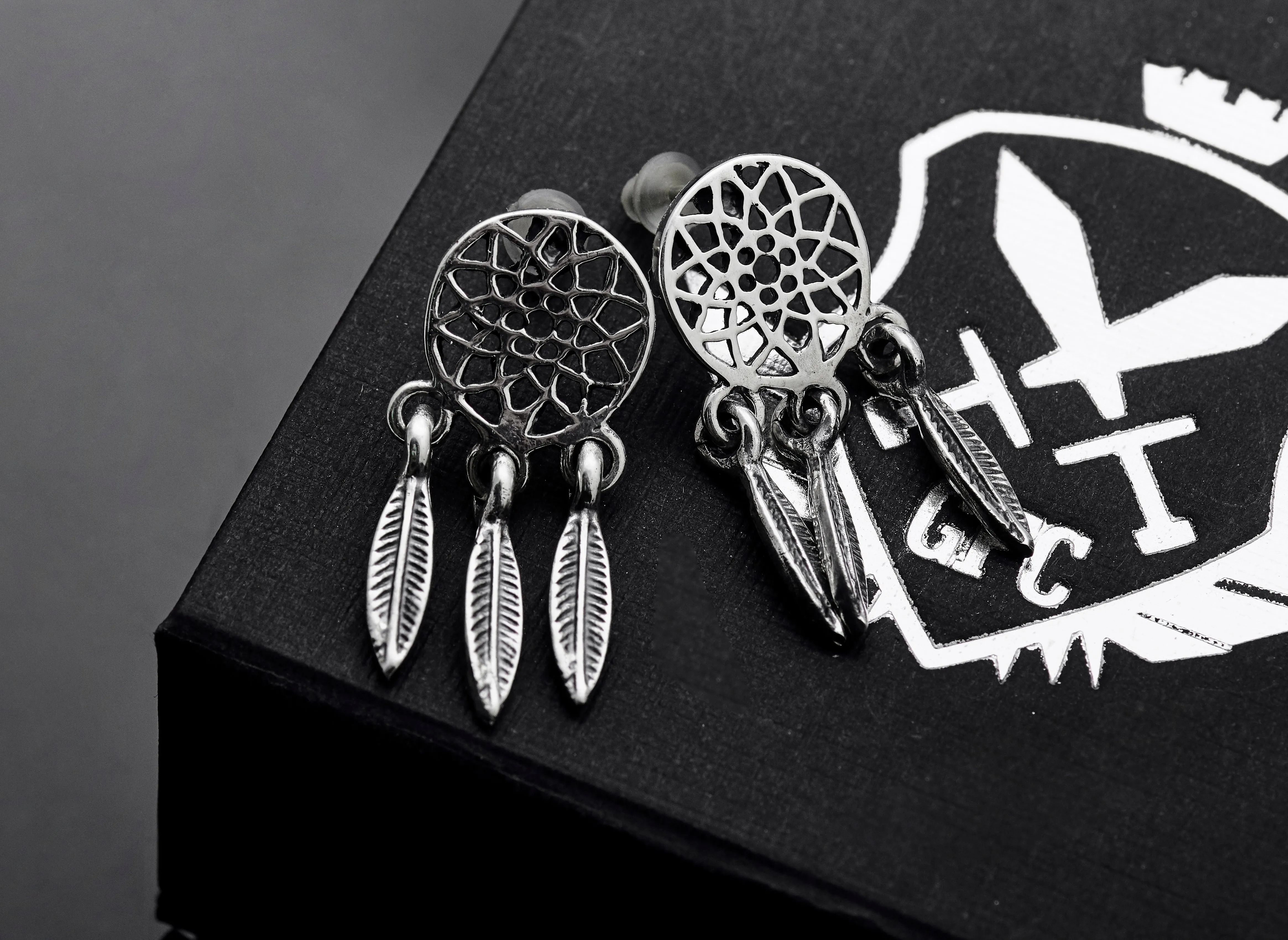 Sterling Silver Dreamcatcher Earrings