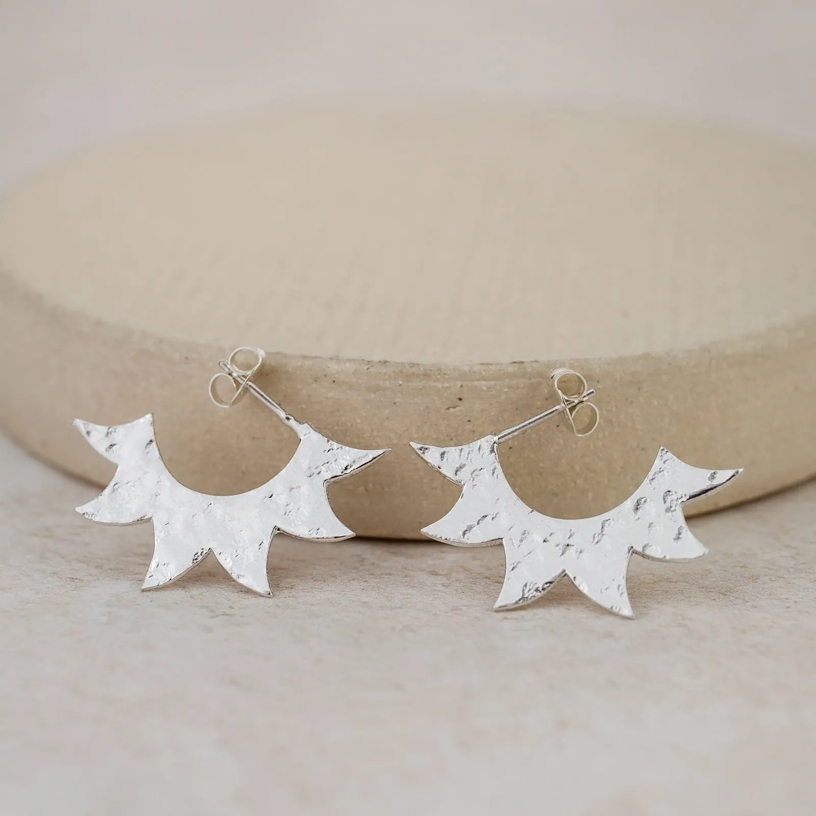 Sterling Silver Sunburst Earrings