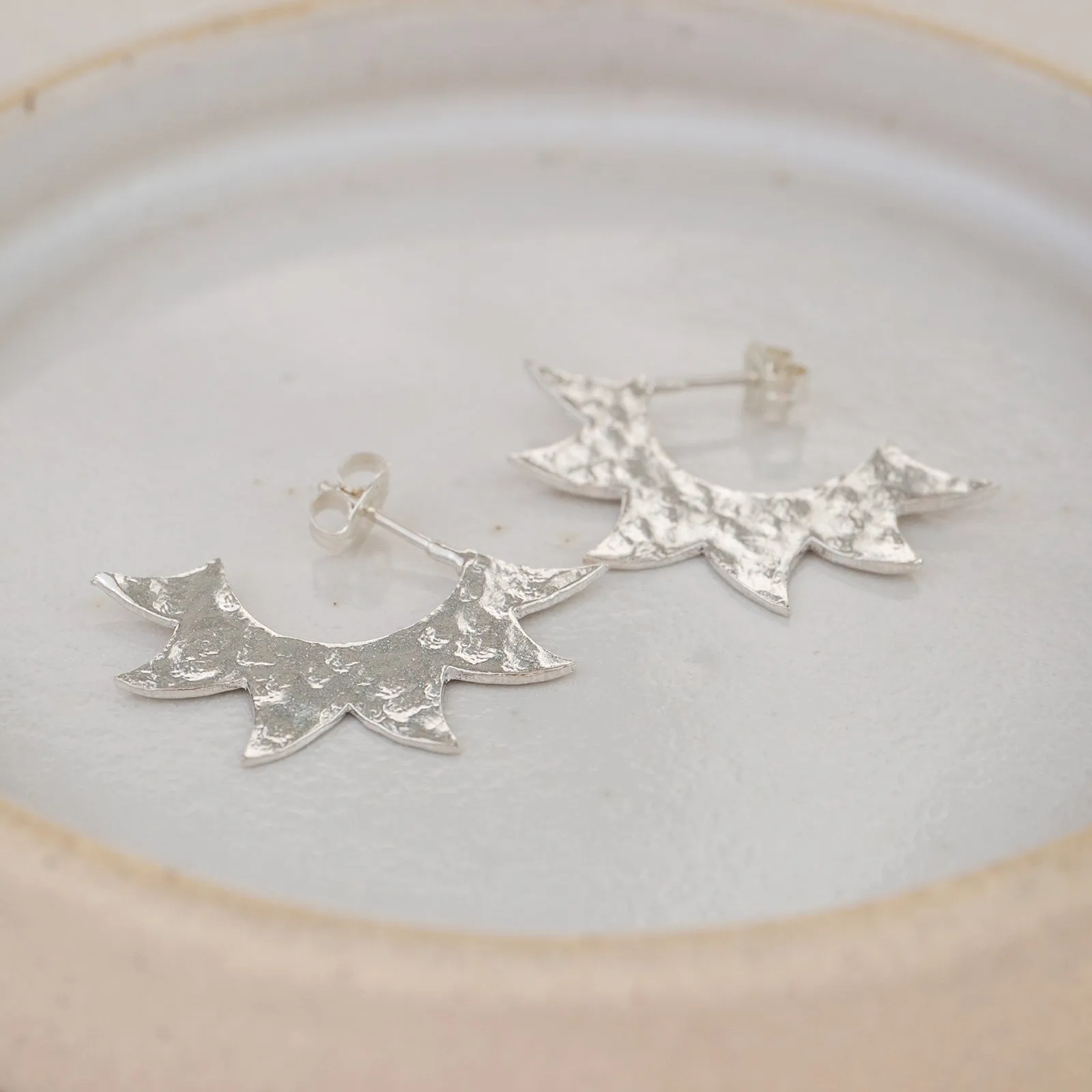 Sterling Silver Sunburst Earrings