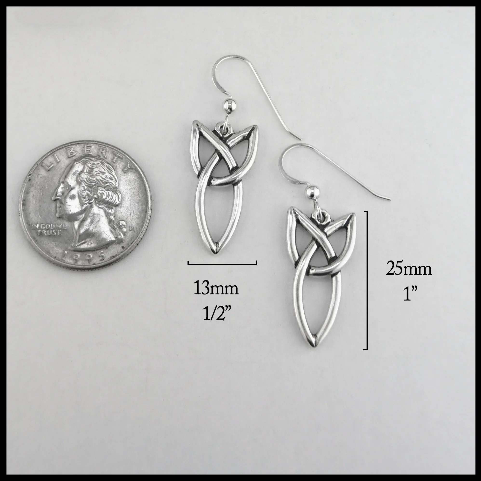 Sterling Silver Trinity Knot Earrings