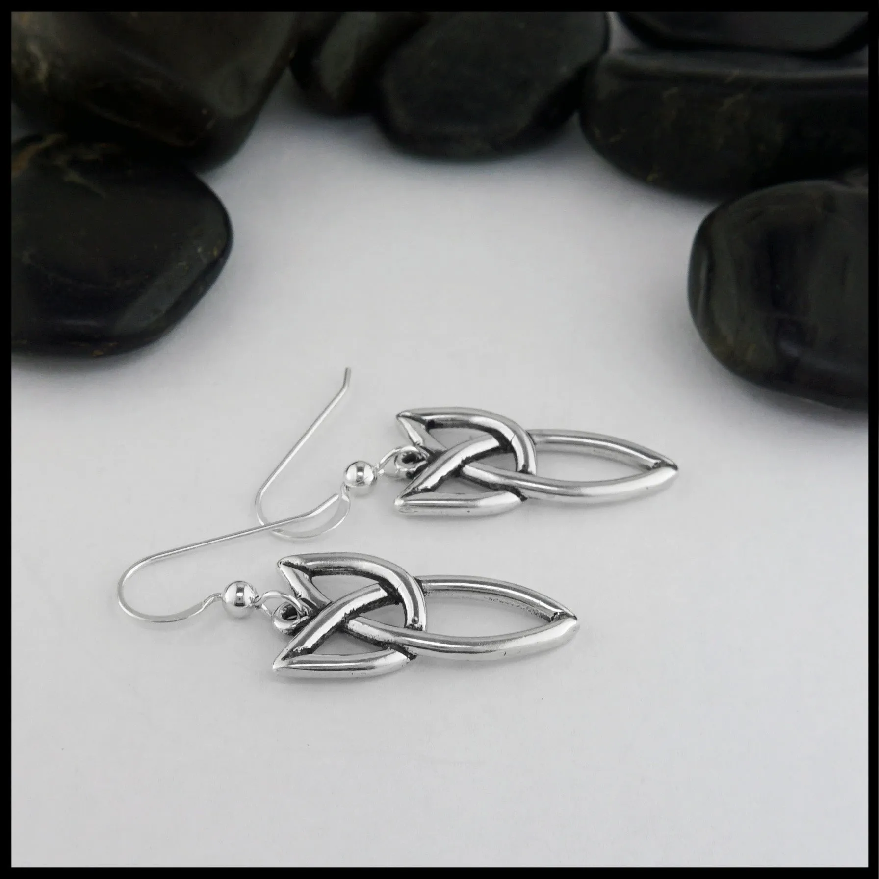 Sterling Silver Trinity Knot Earrings