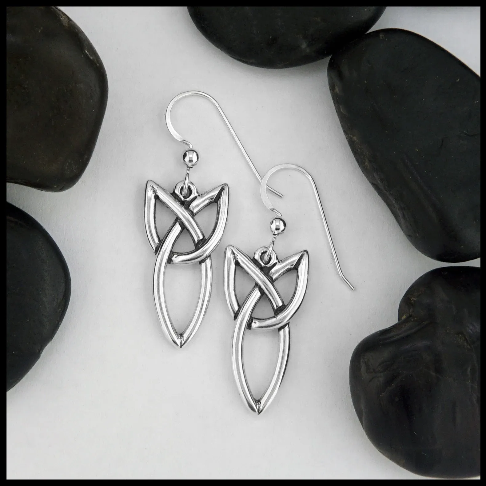 Sterling Silver Trinity Knot Earrings