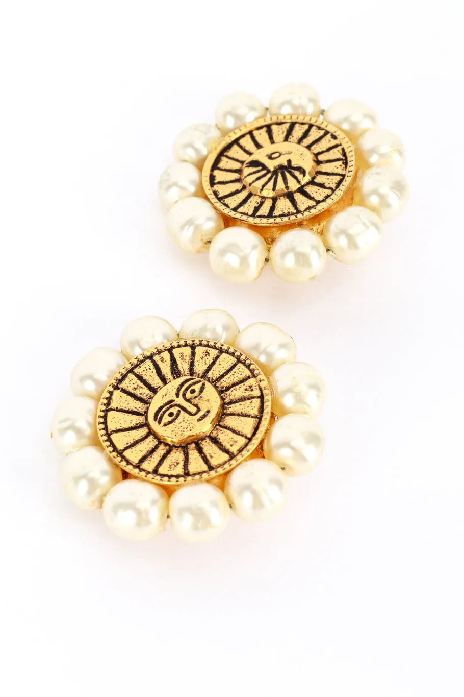 Sun & Moon Pearl Earrings