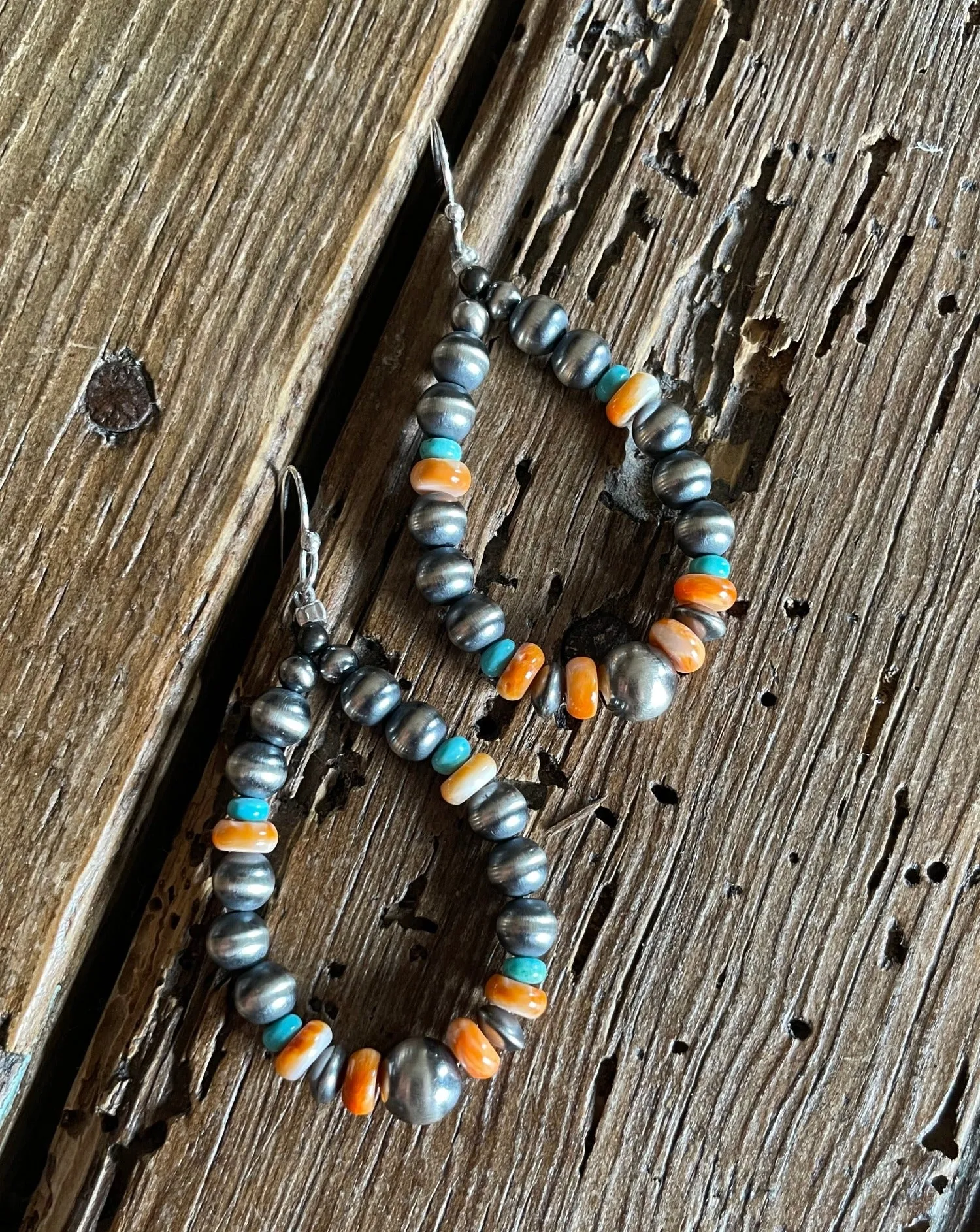 Tahoka Sterling Silver Pearl Loop Earrings