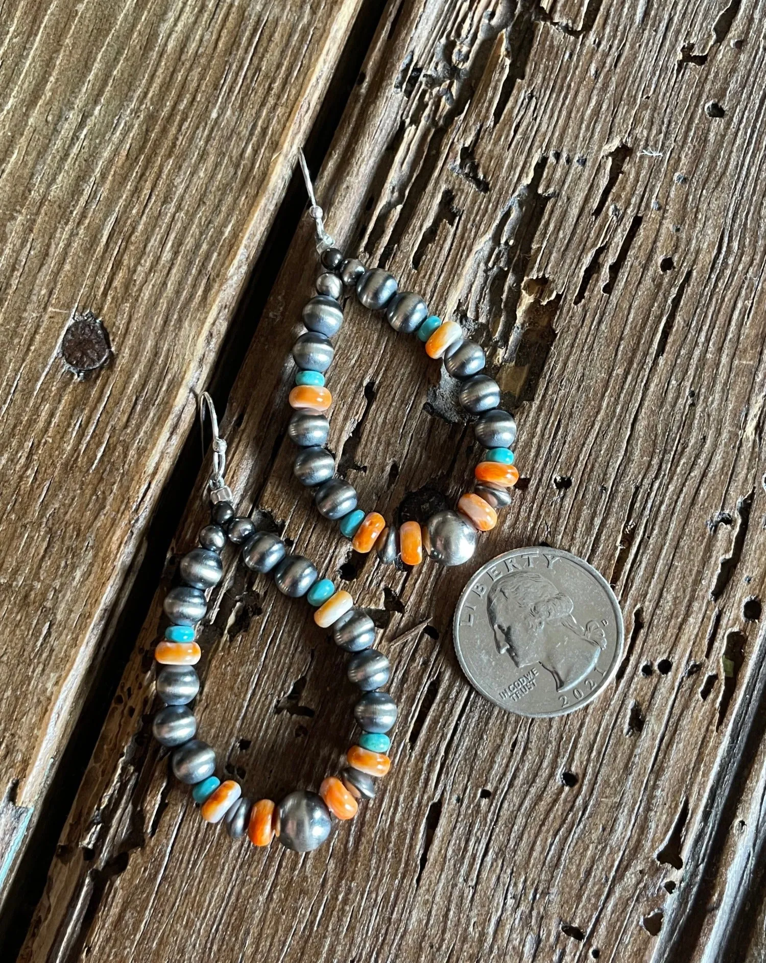 Tahoka Sterling Silver Pearl Loop Earrings