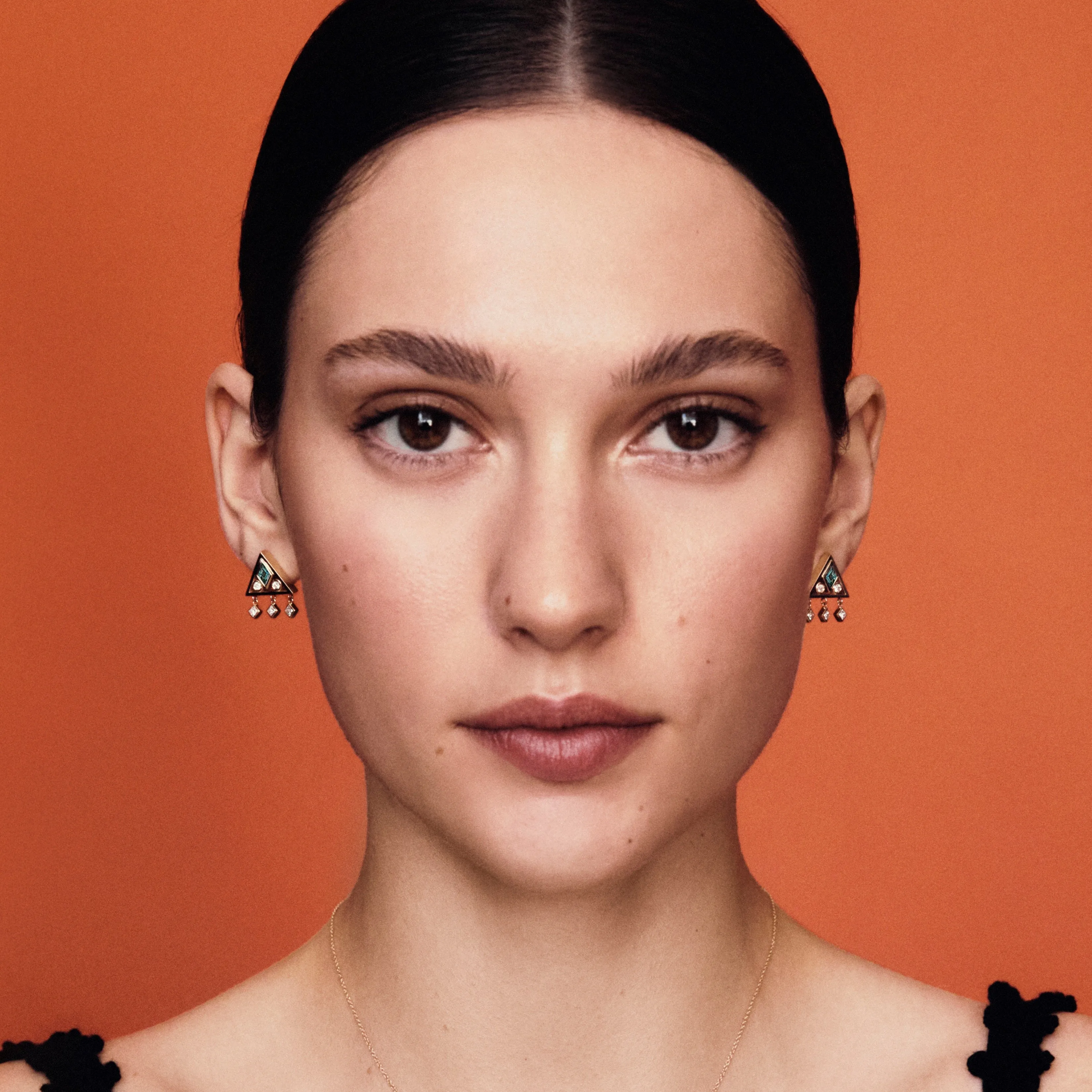 Teal Sapphire Muska Earrings