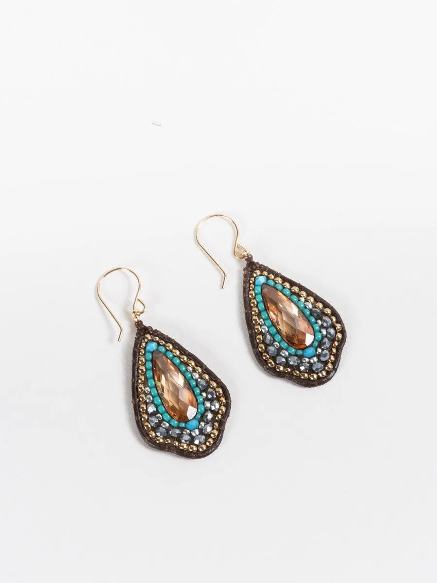 teardrop topaz earrings