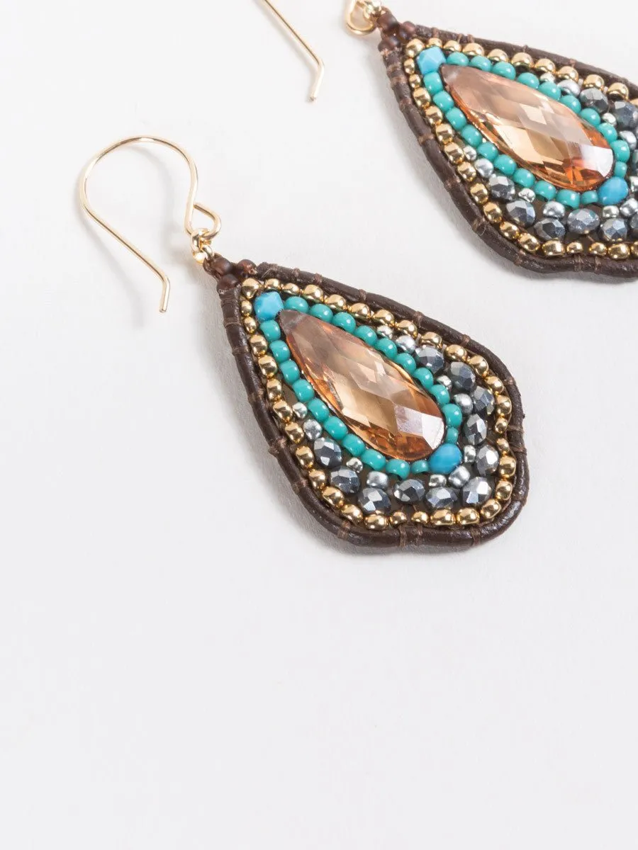 teardrop topaz earrings