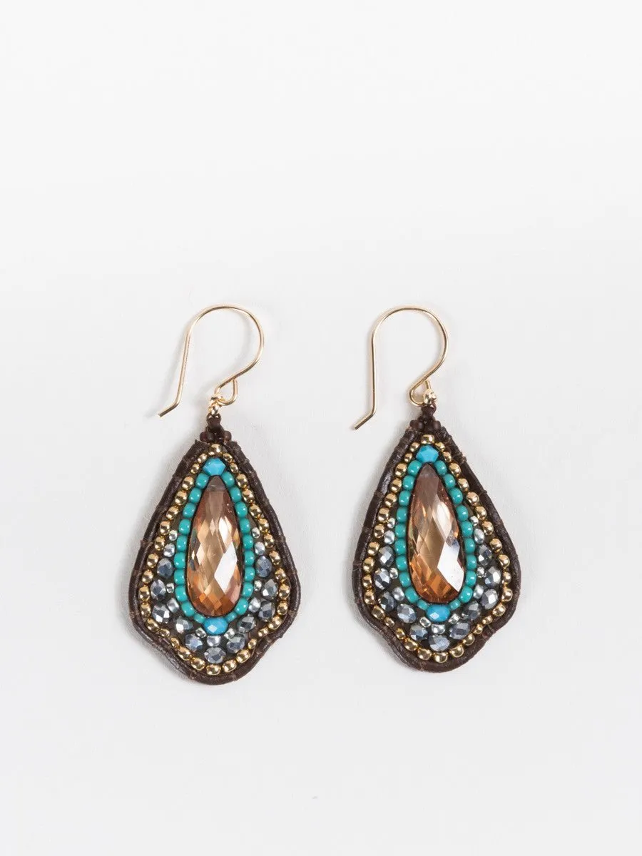 teardrop topaz earrings