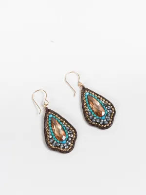 teardrop topaz earrings