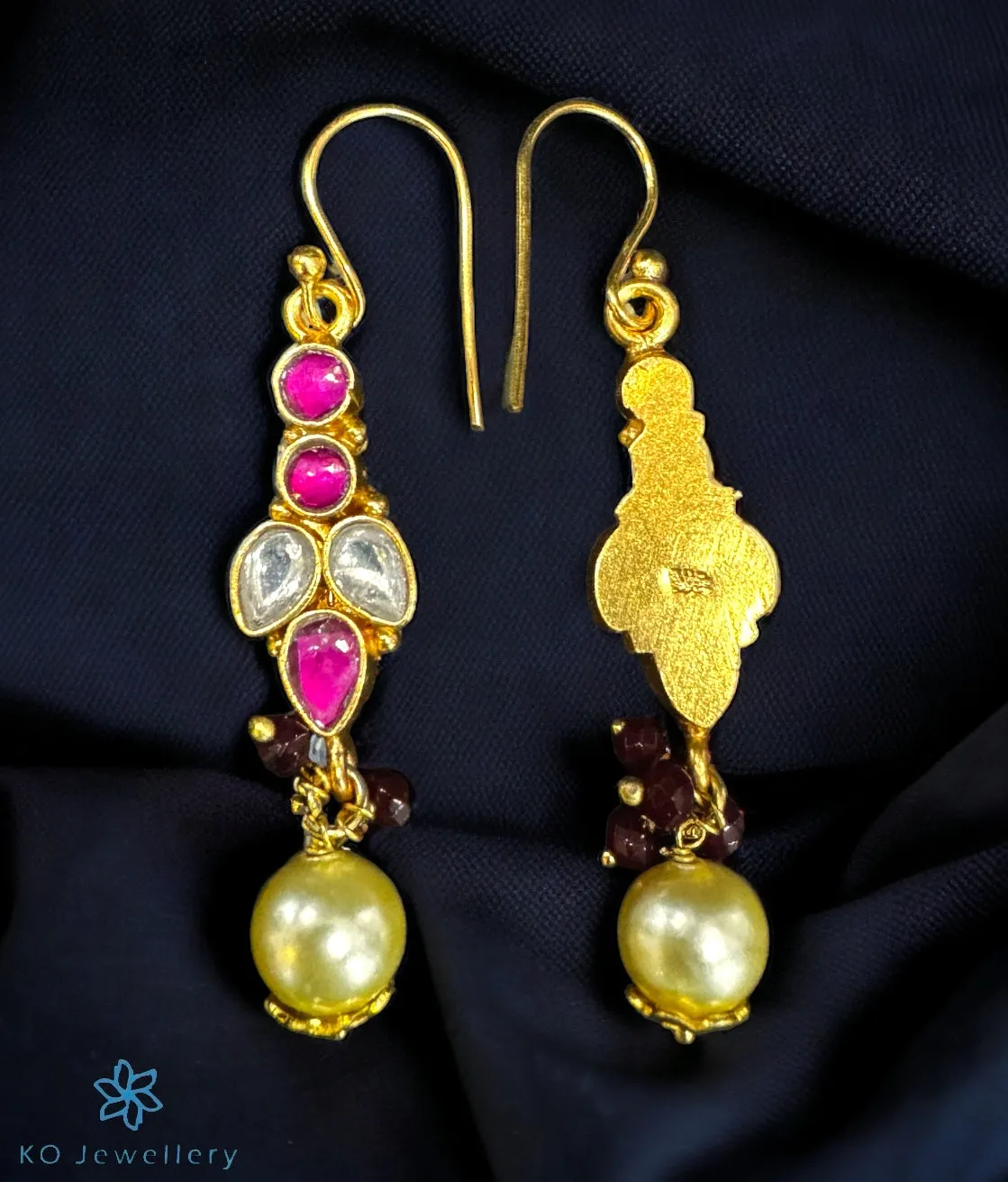 The Aalia Silver Kundan Earrings