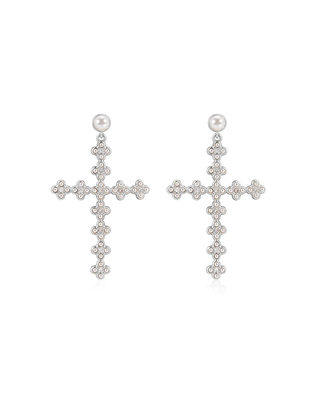 The Daisy Stud Cross Earrings