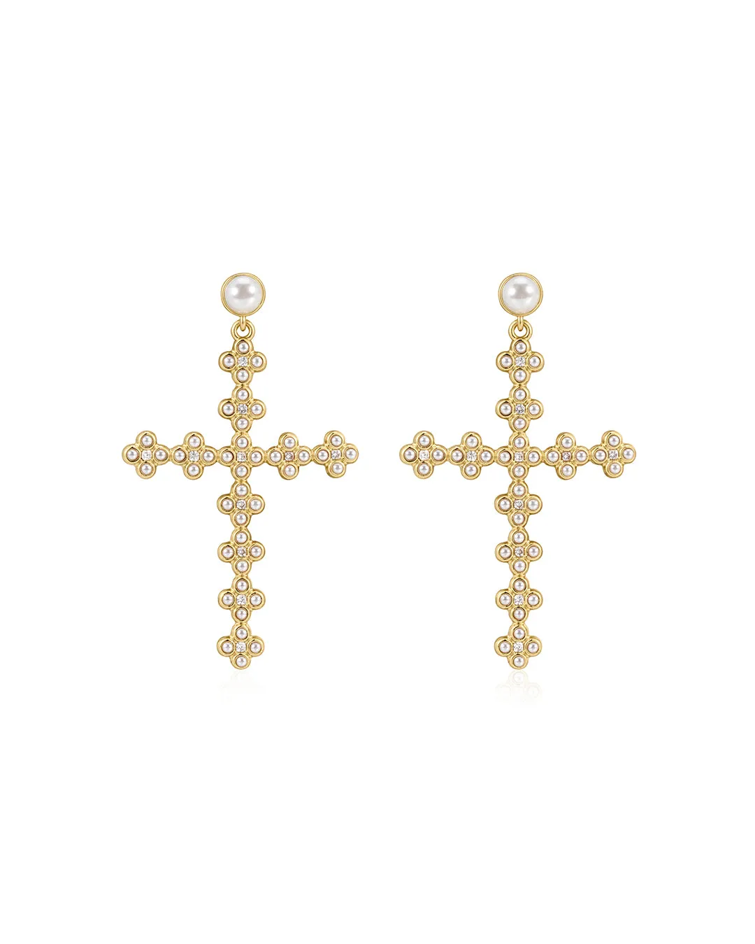 The Daisy Stud Cross Earrings