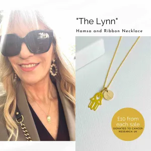 The Lynn | Hamsa & Ribbon Necklace (Available in Gold or Silver)