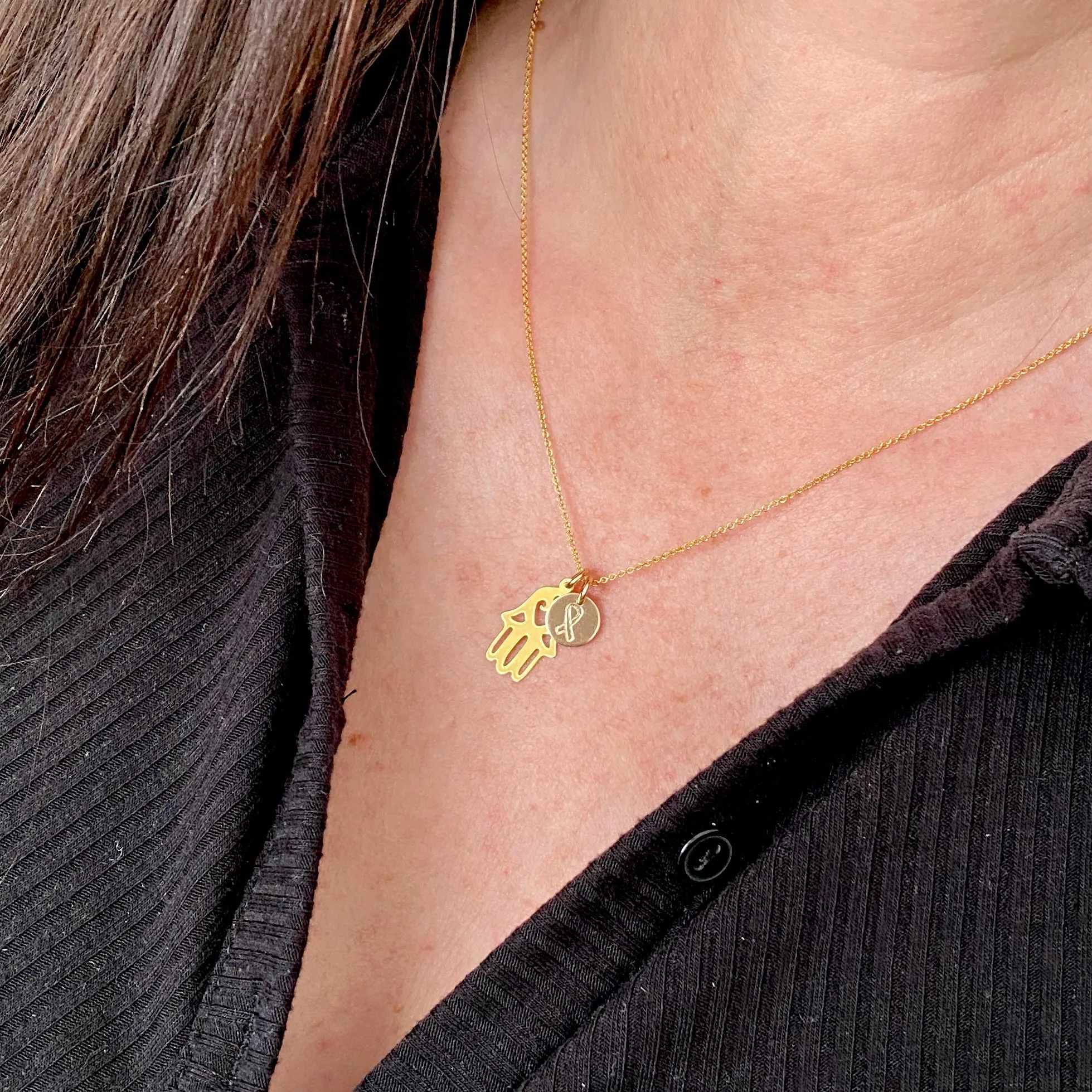 The Lynn | Hamsa & Ribbon Necklace (Available in Gold or Silver)