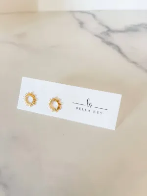 The Ruby 18k Gold Plated Stud Earrings