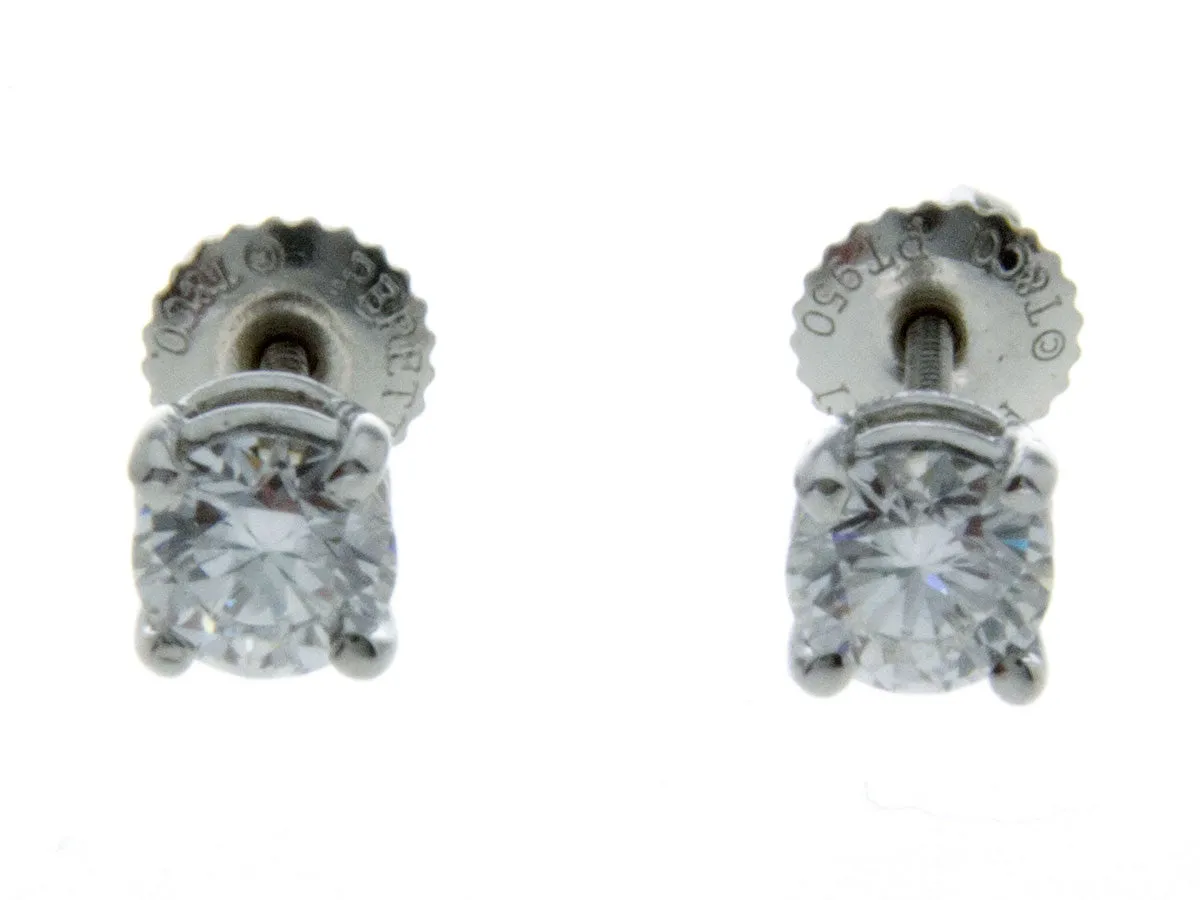Tiffany & Co. 1.00ct Diamond Stud Earrings