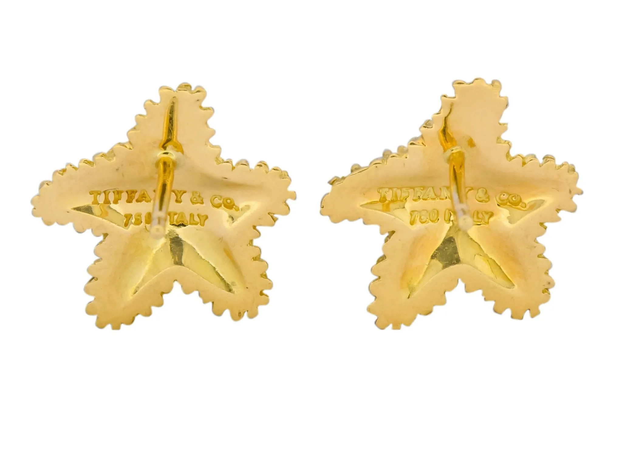 Tiffany & Co. 18 Karat Yellow Gold Starfish Stud Earrings