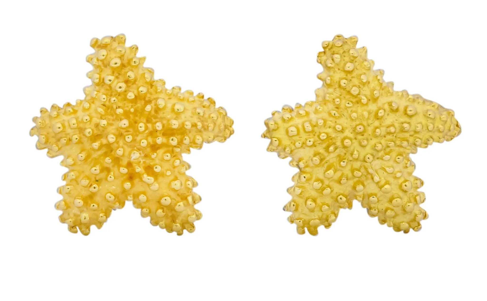 Tiffany & Co. 18 Karat Yellow Gold Starfish Stud Earrings