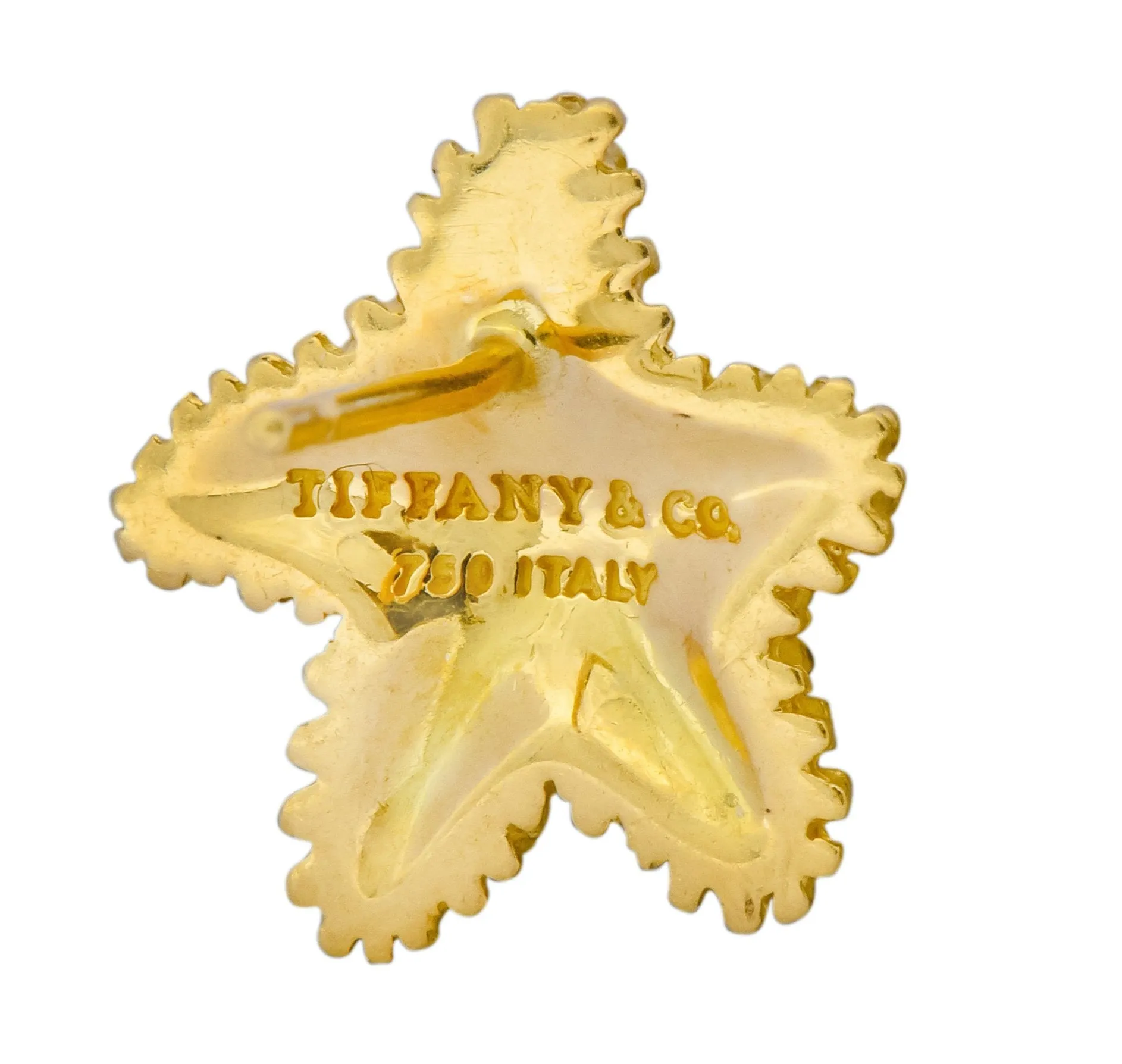 Tiffany & Co. 18 Karat Yellow Gold Starfish Stud Earrings