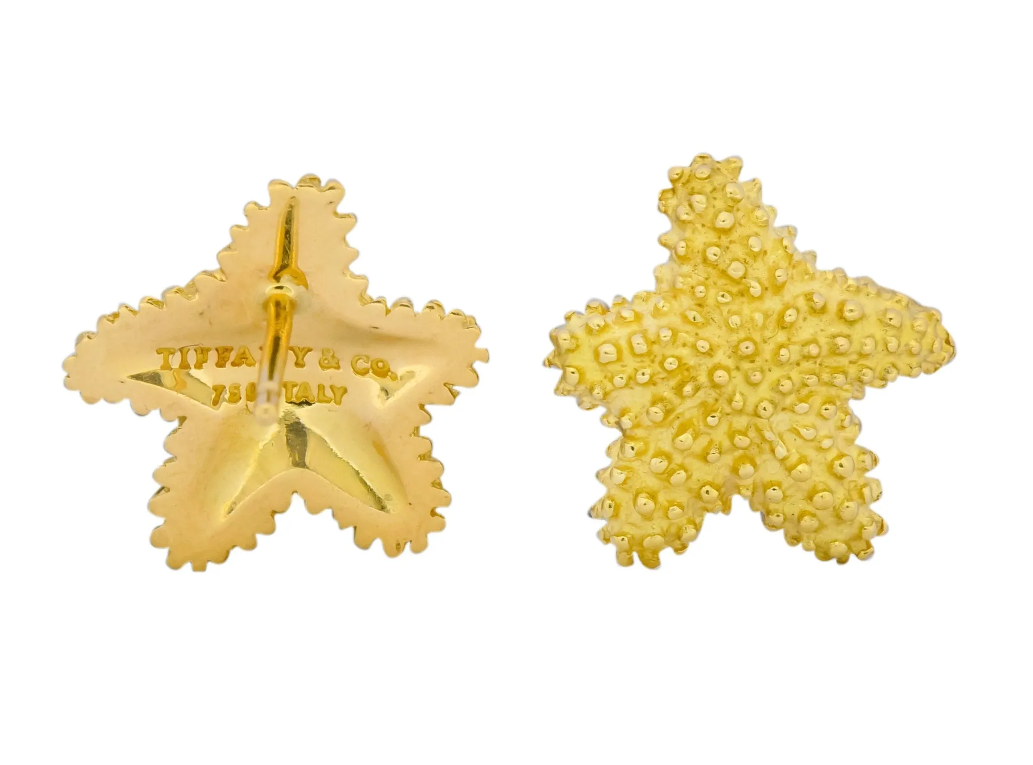 Tiffany & Co. 18 Karat Yellow Gold Starfish Stud Earrings