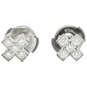 Tiffany & Co. Contemporary 0.30 CTW Diamond Platinum Cruciform Earrings