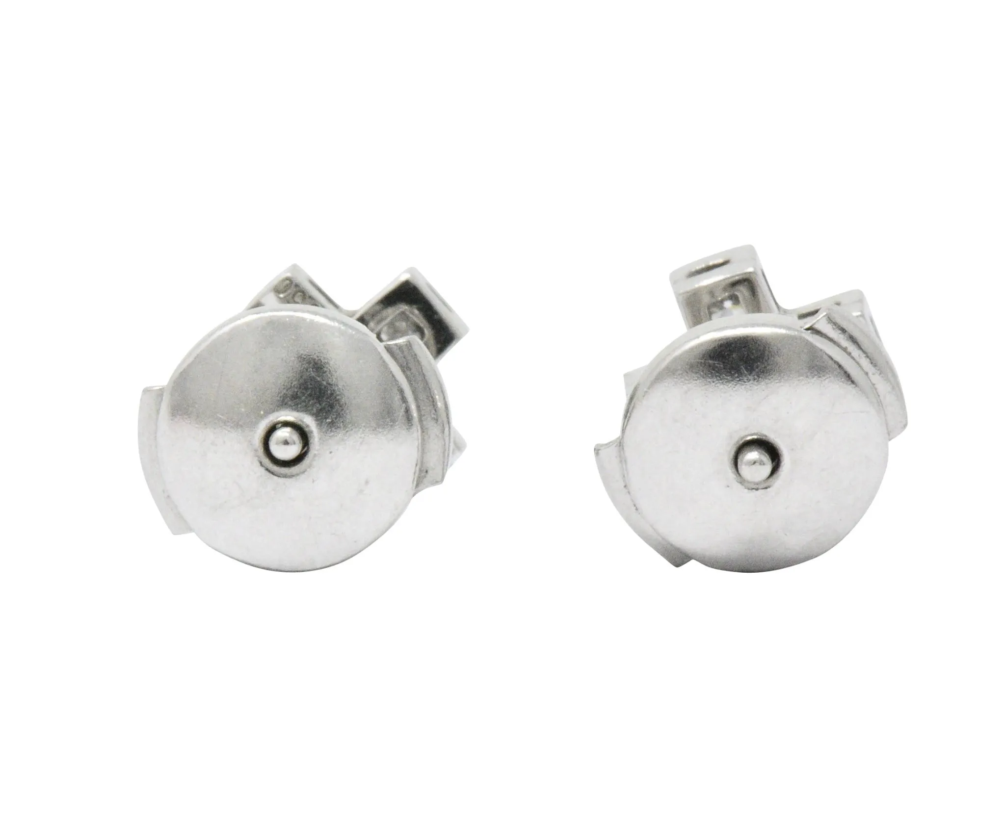 Tiffany & Co. Contemporary 0.30 CTW Diamond Platinum Cruciform Earrings