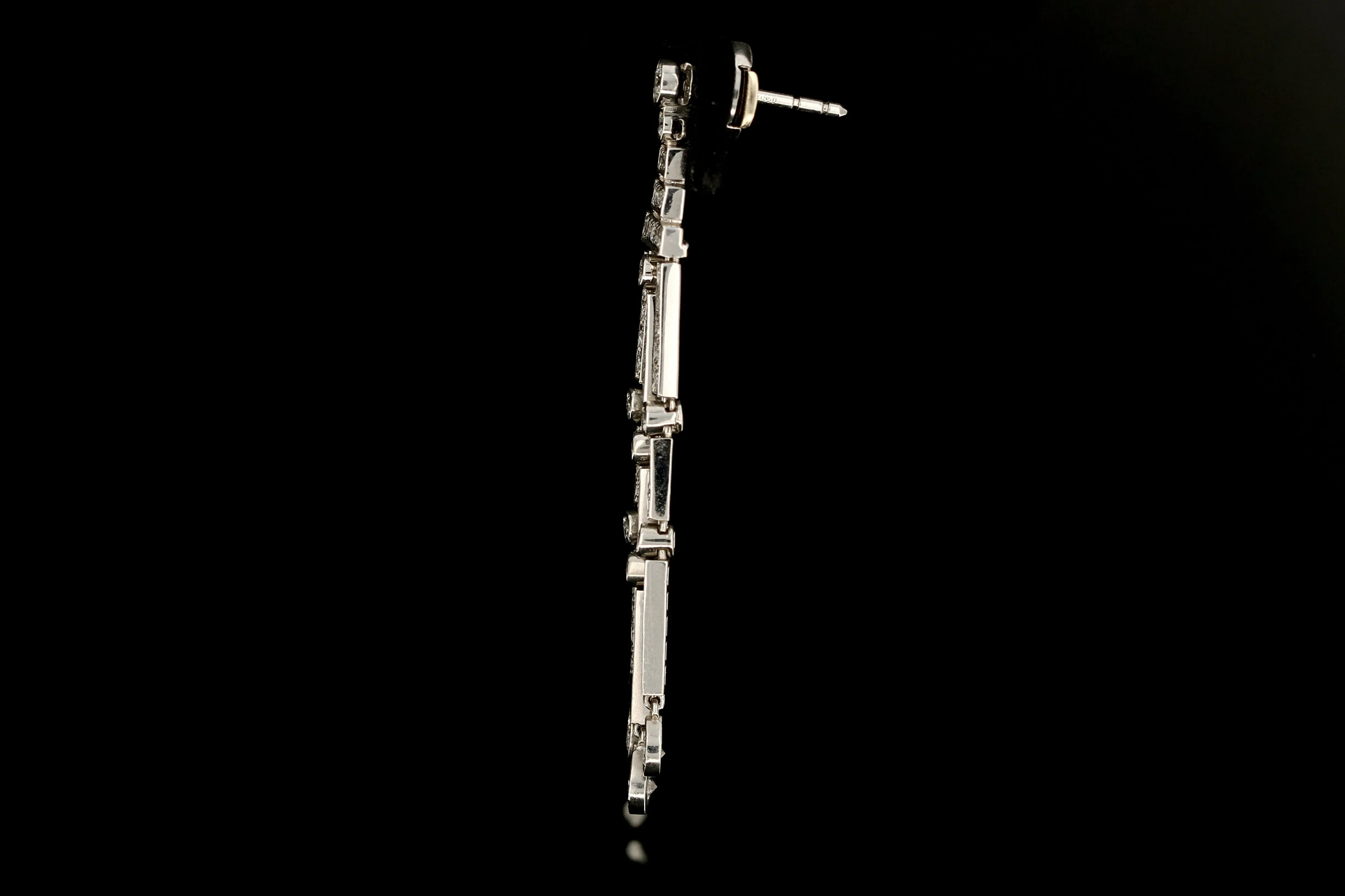 Tiffany & Co Jazz Triple-bar Diamond Drop Earrings in Platinum