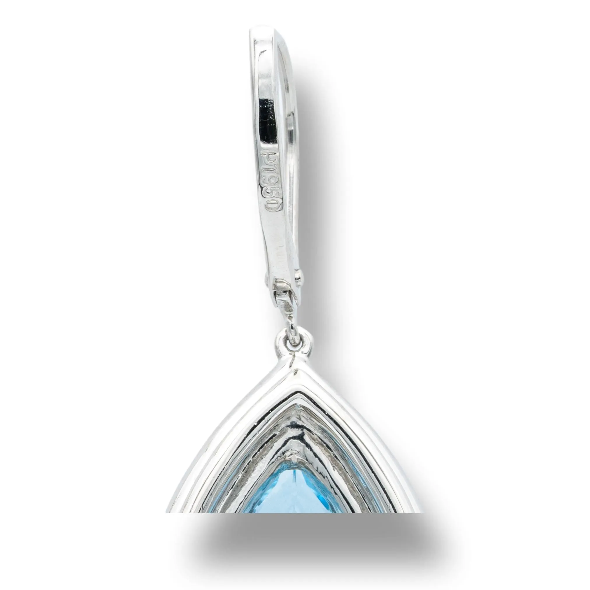 Tiffany & Co. Soleste 3 ct Aquamarine and Diamond Drop Earrings in Platinum