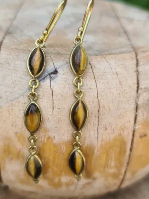 Tigers Eye Drop Earrings