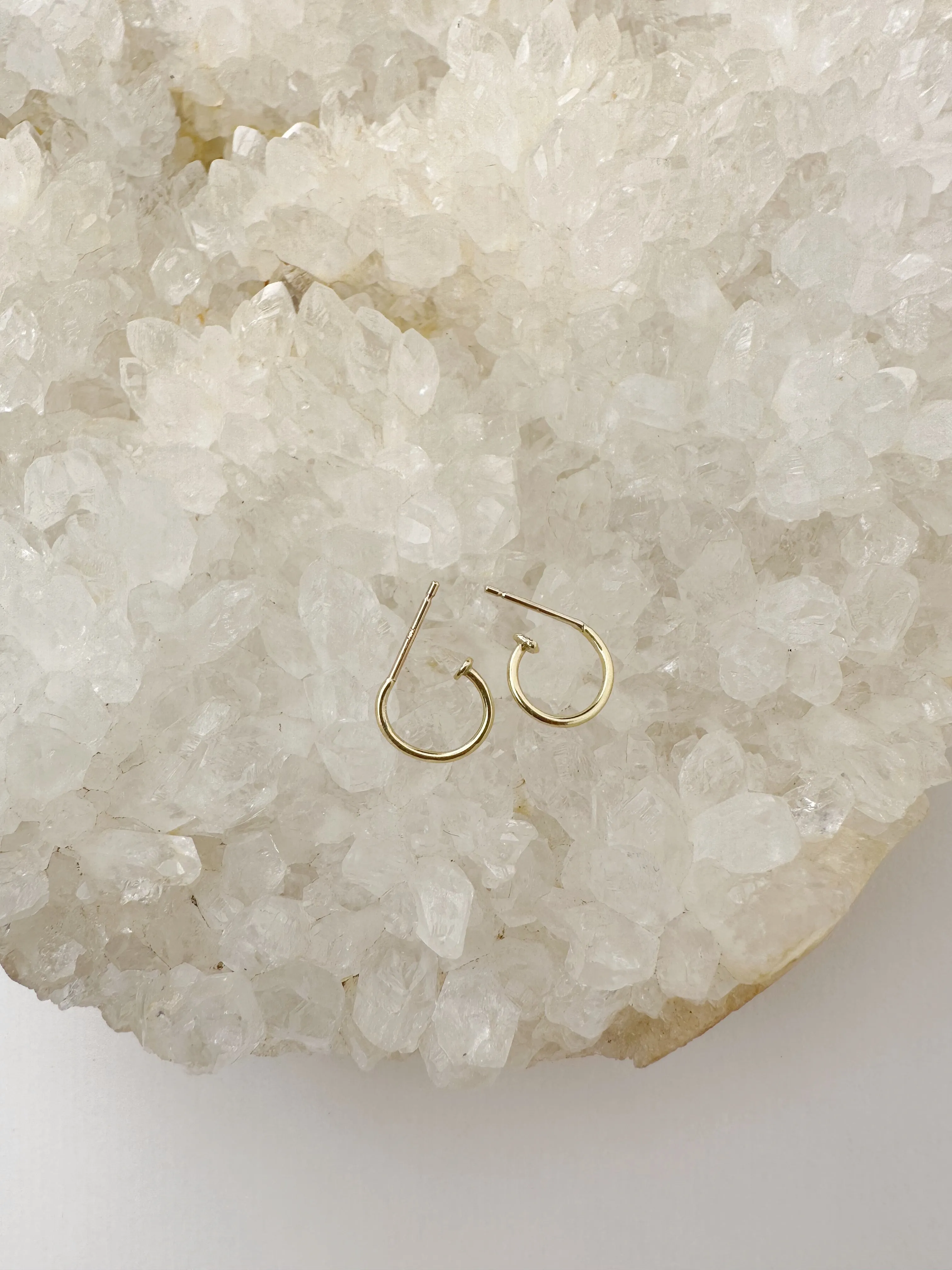 Tiny Hammered Hoop Earrings