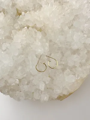 Tiny Hammered Hoop Earrings