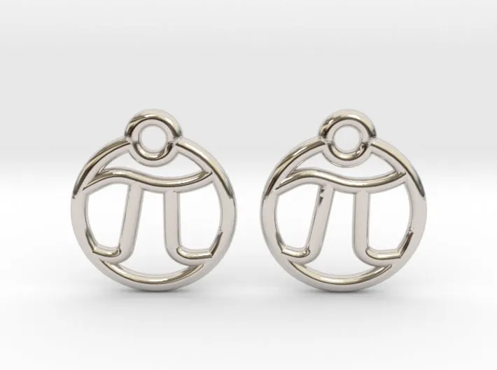 Tiny Pi Earrings (Metal)