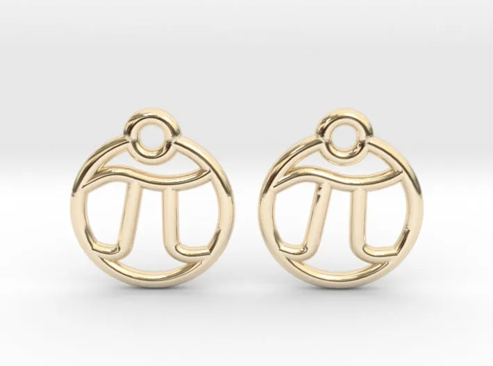 Tiny Pi Earrings (Metal)