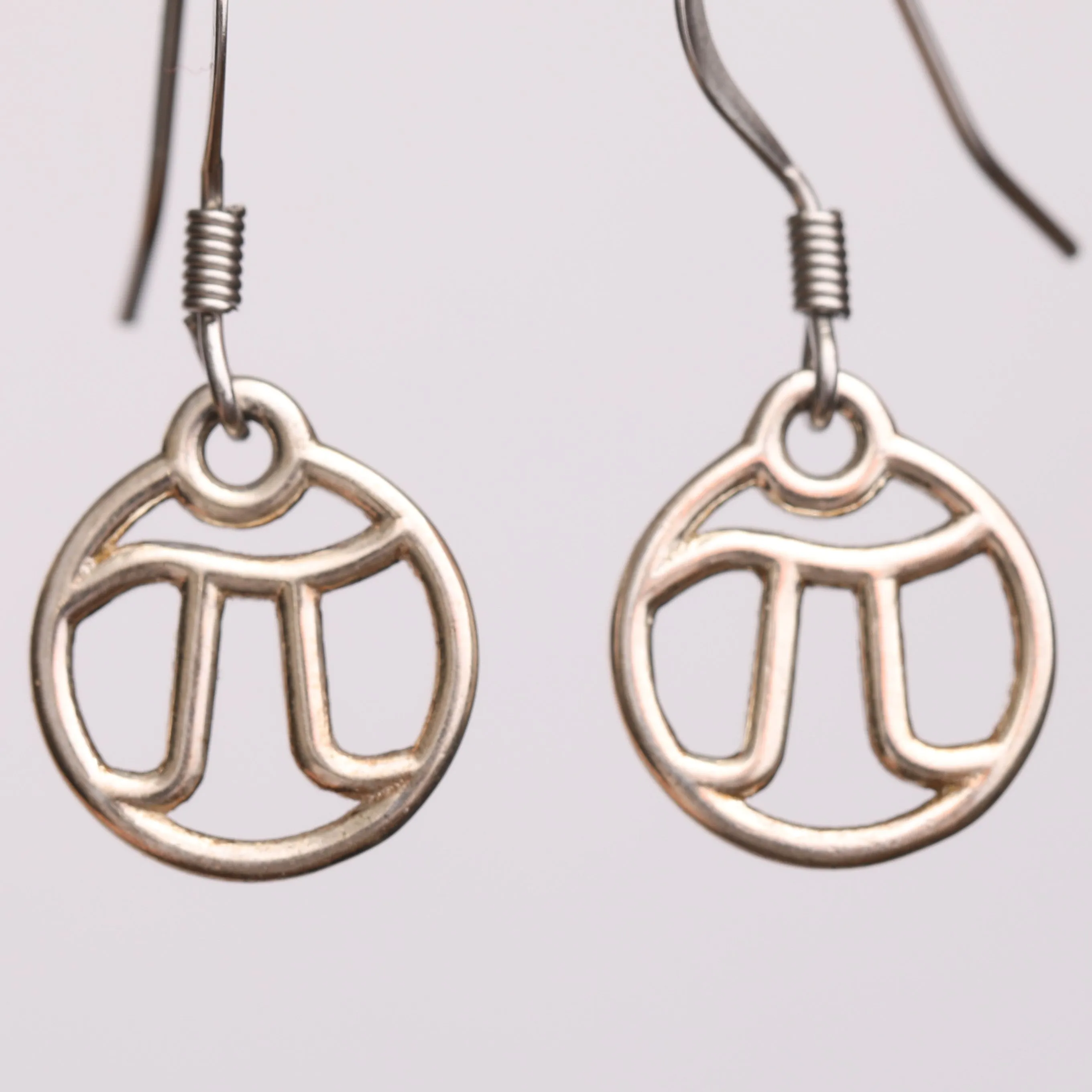 Tiny Pi Earrings (Metal)