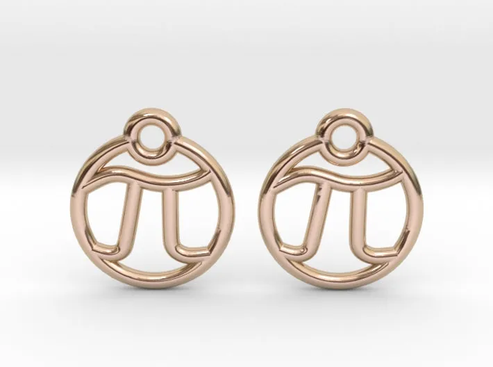 Tiny Pi Earrings (Metal)