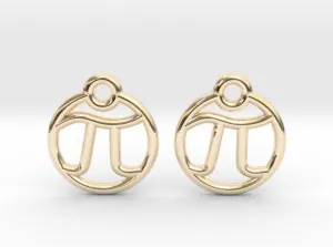 Tiny Pi Earrings (Metal)