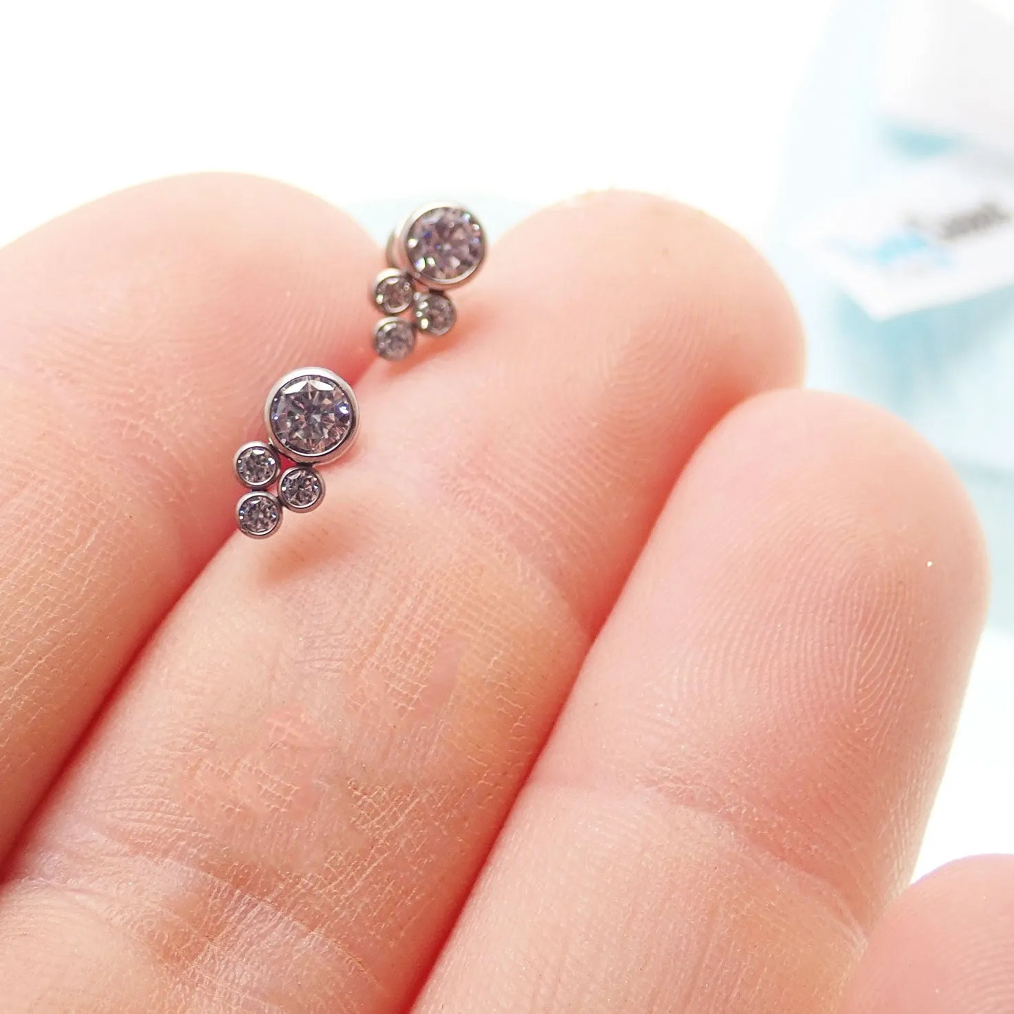 Titanium Cluster Earrings