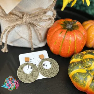 TLD Designs Olive Leather Earrings