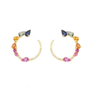 Transformation Multi Sapphire Earrings