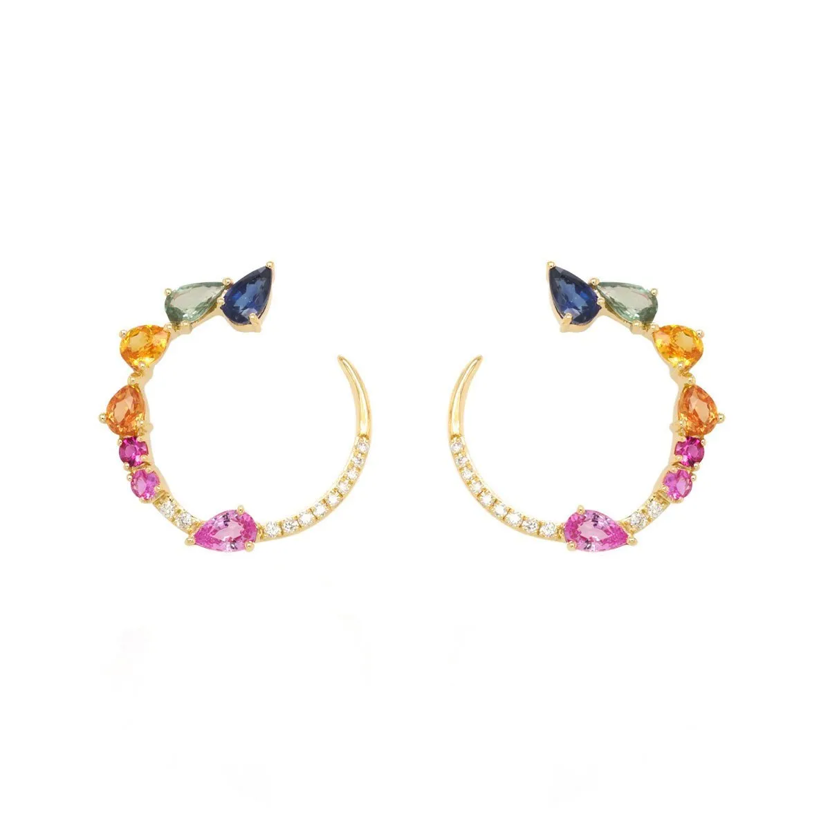 Transformation Multi Sapphire Earrings